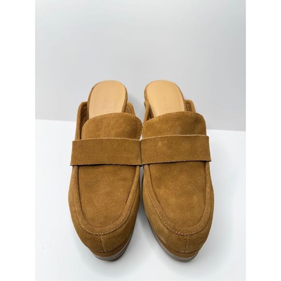 Splendid Clogs Vina Platform Size 10 Tan Suede Leather Slip On Shoes NEW - Picture 5 of 12